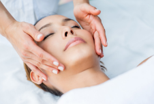 a lady receiving a chemical peel